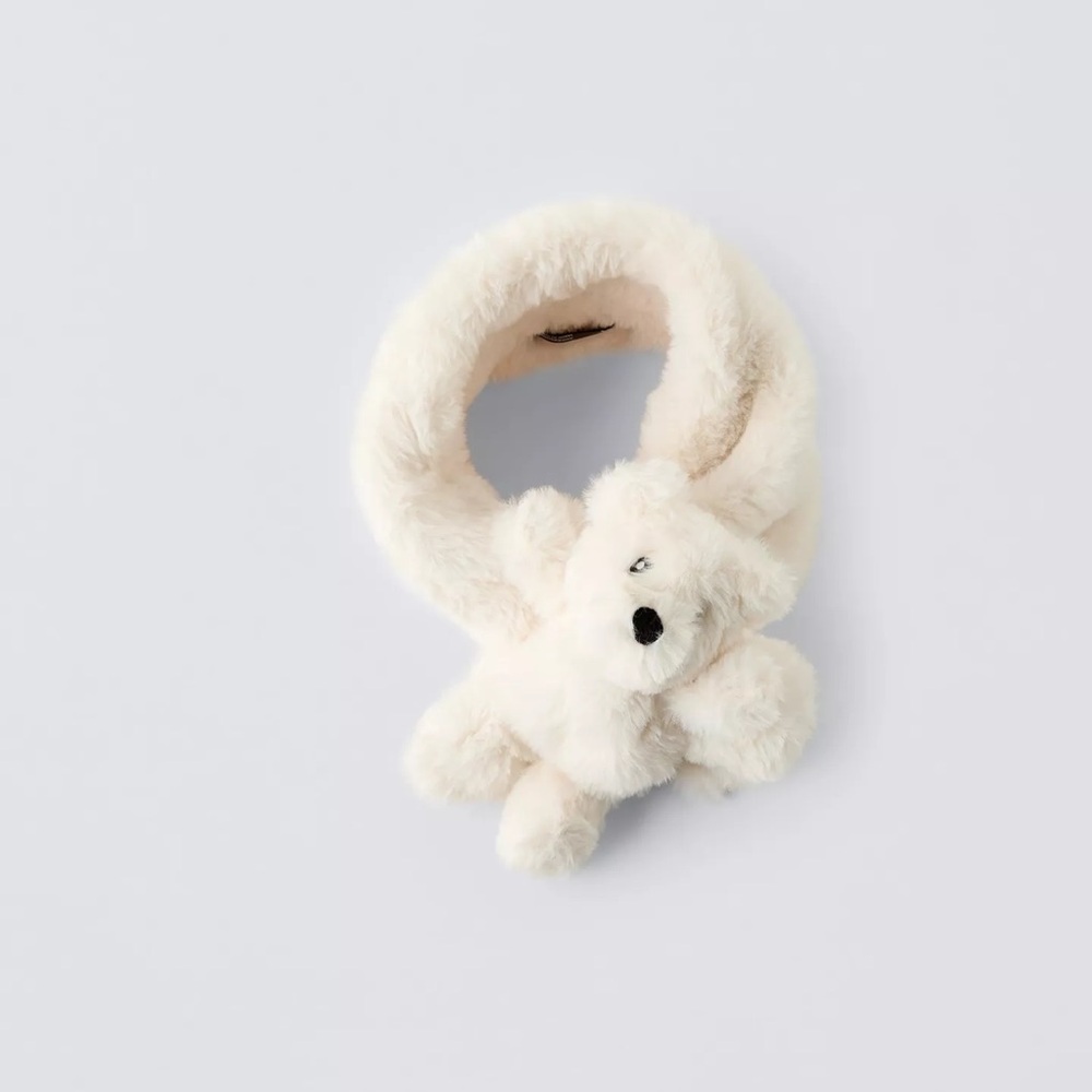 Faux fur bear scarf